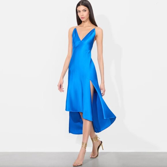 Alice + Olivia Savanna Chain Strap Midi Dress - Size 2 - Picture 1 of 7